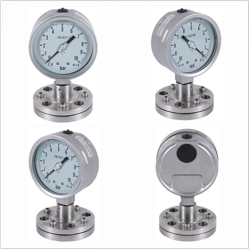 Stainless Steel Diaphragm Pressure Gauge And Liquid Pressure Gauge Manometer