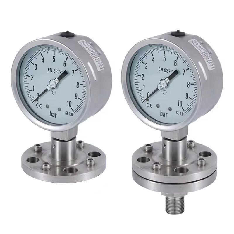 Stainless Steel Diaphragm Pressure Gauge And Liquid Pressure Gauge Manometer