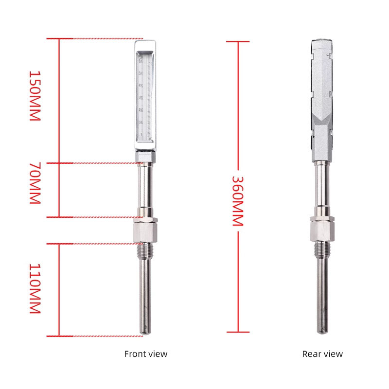 Industrial Glass Marine Thermometer Metal Thermometer