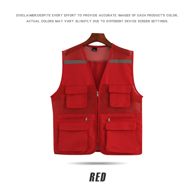 XS1902# reflective mesh three-dimensional multi pocket vest