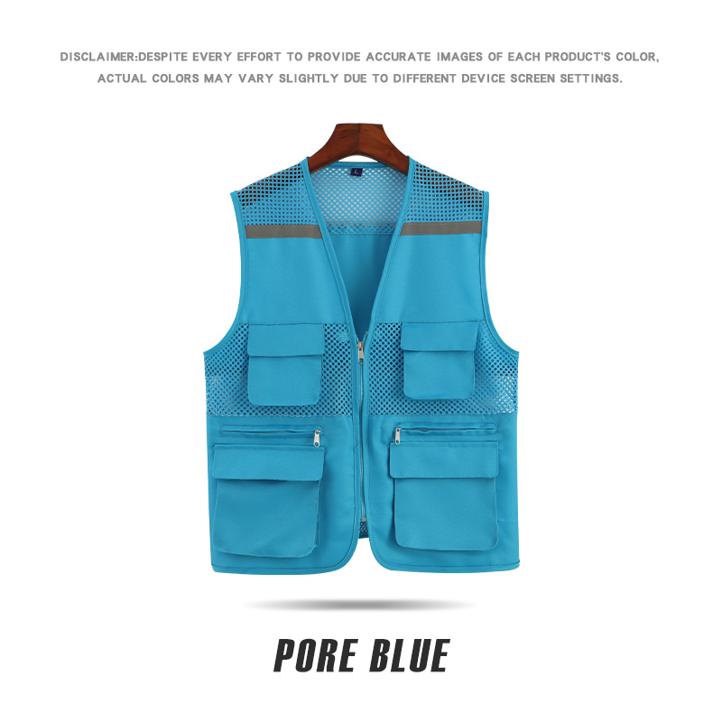 XS1902# reflective mesh three-dimensional multi pocket vest