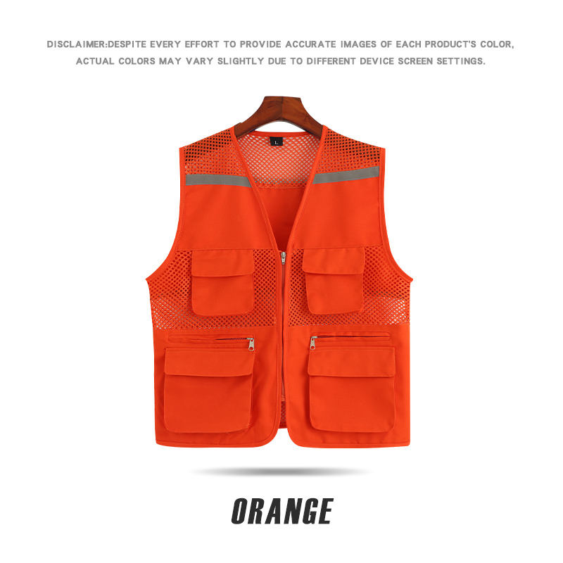 XS1902# reflective mesh three-dimensional multi pocket vest