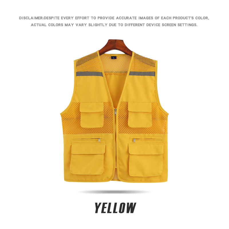 XS1902# reflective mesh three-dimensional multi pocket vest