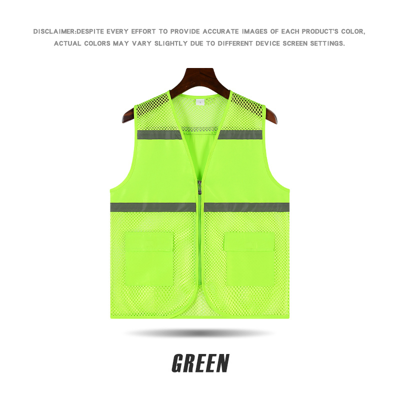 VM029B # Two Pocket Fishing Net Fabric Reflective Vest New (Peach+Mesh)