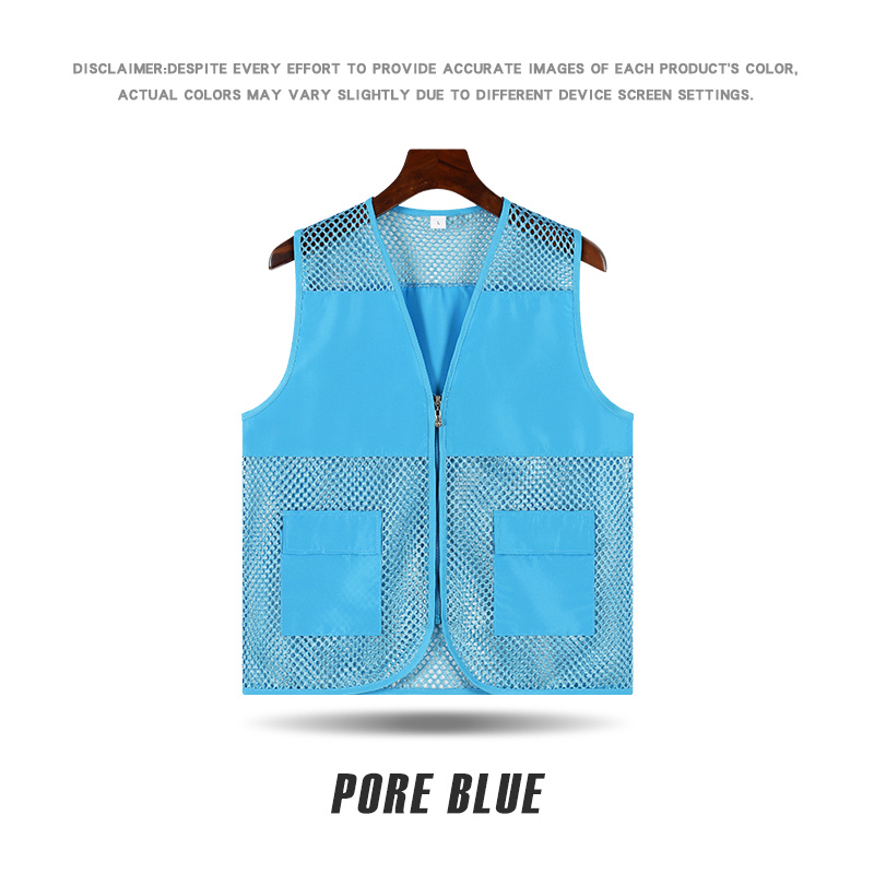 VM022B # New Two Pocket Fishing Net Cloth Vest (Peach+Net)