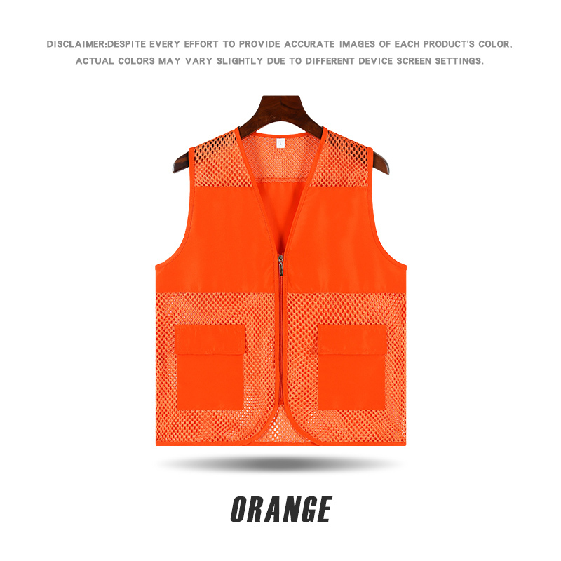 VM022B # New Two Pocket Fishing Net Cloth Vest (Peach+Net)