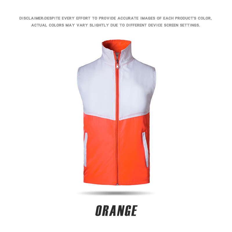 TS061 V-shaped top and bottom color patchwork vest with peach and mesh