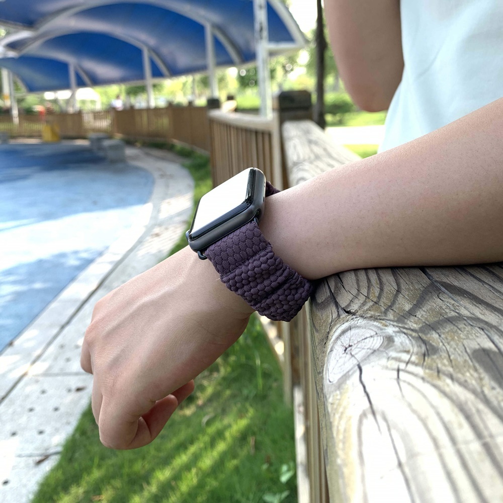 Hexagon Athletic Watch Bands Scrunchy Purple Watch Straps for iWatch Series 5 4 3 2 1