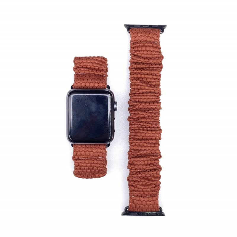 Hexagon Athletic Watch Bands Scrunchy Rusty Rose Watch Straps for iWatch Series 5 4 3 2 1