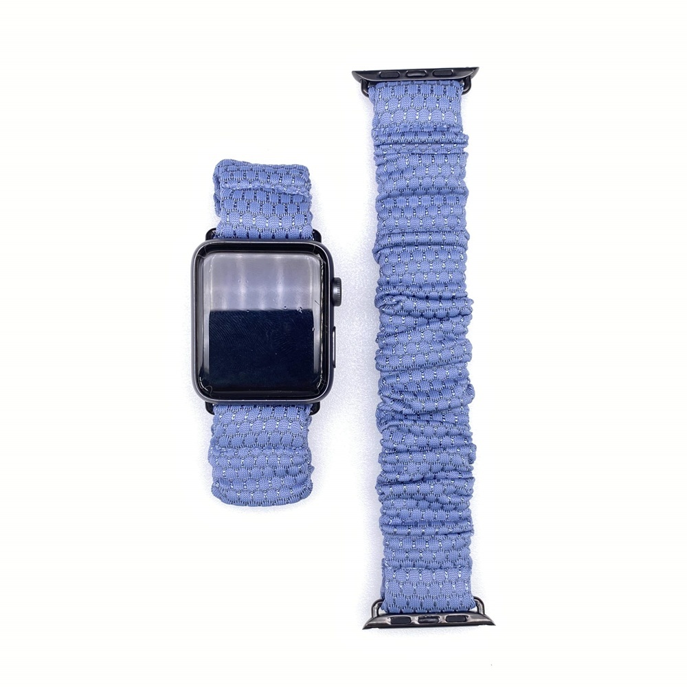 Hexagon Athletic Watch Bands Scrunchy Cool Blue Watch Straps for iWatch Series 5 4 3 2 1