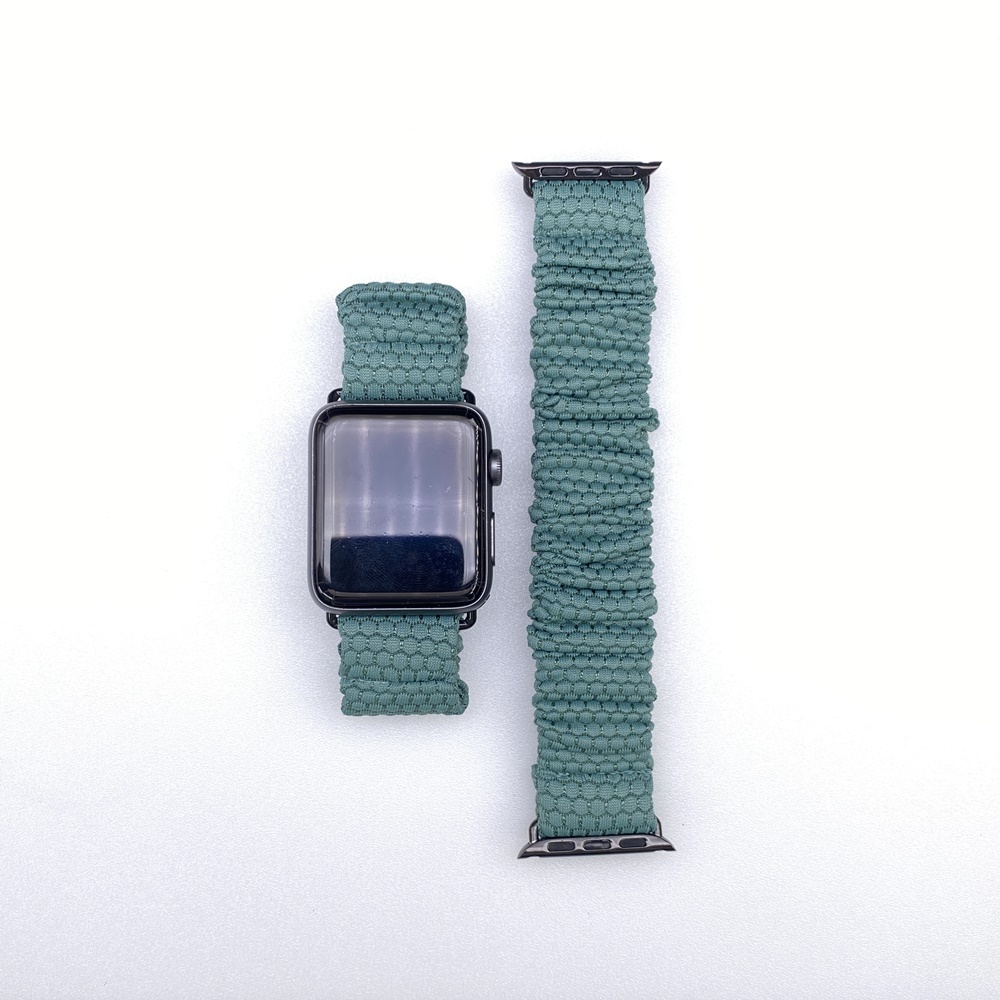 Hexagon Athletic Watch Bands Scrunchy Jade Watch Straps for iWatch Series 5 4 3 2 1