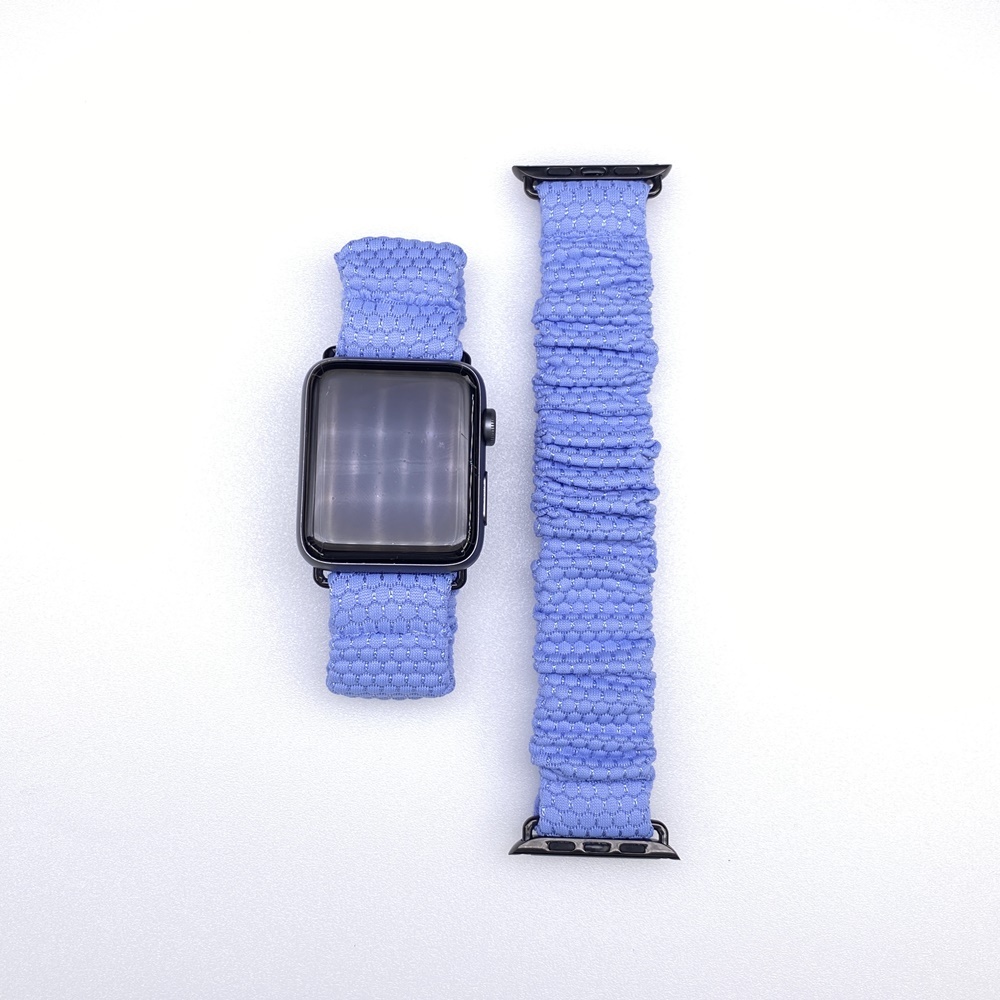 Hexagon Athletic Watch Bands Scrunchy Sky Blue Watch Straps for iWatch Series 5 4 3 2 1
