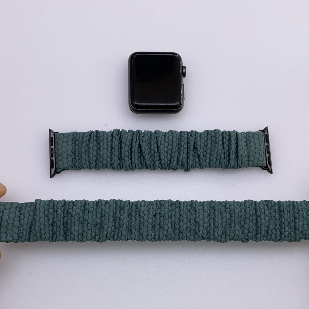 Hexagon Athletic Watch Bands Scrunchy Jade Watch Straps for iWatch Series 5 4 3 2 1