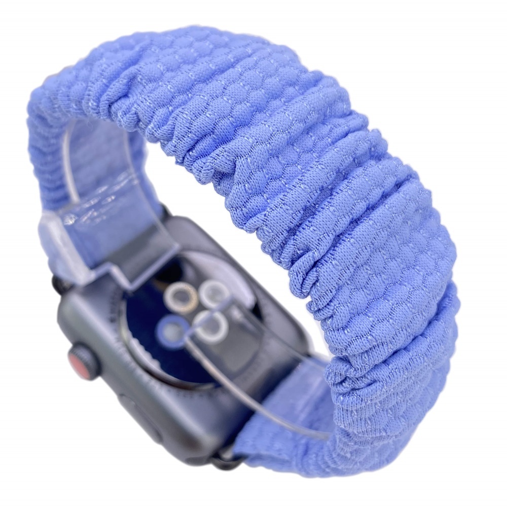 Hexagon Athletic Watch Bands Scrunchy Sky Blue Watch Straps for iWatch Series 5 4 3 2 1