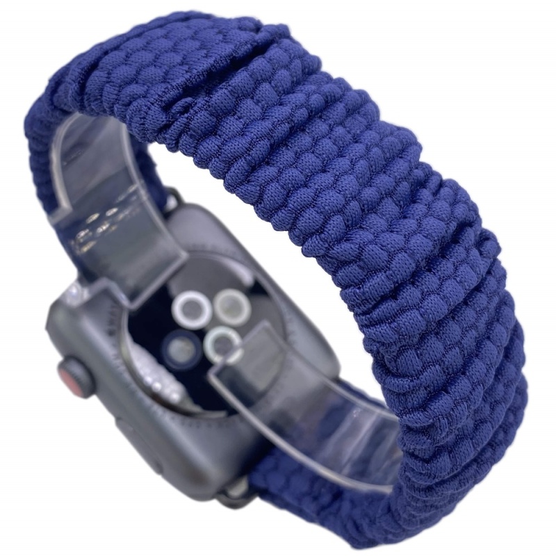 Hexagon Athletic Watch Bands Scrunchy Royal Blue Watch Straps for iWatch Series 5 4 3 2 1