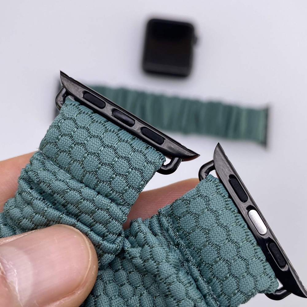 Hexagon Athletic Watch Bands Scrunchy Jade Watch Straps for iWatch Series 5 4 3 2 1