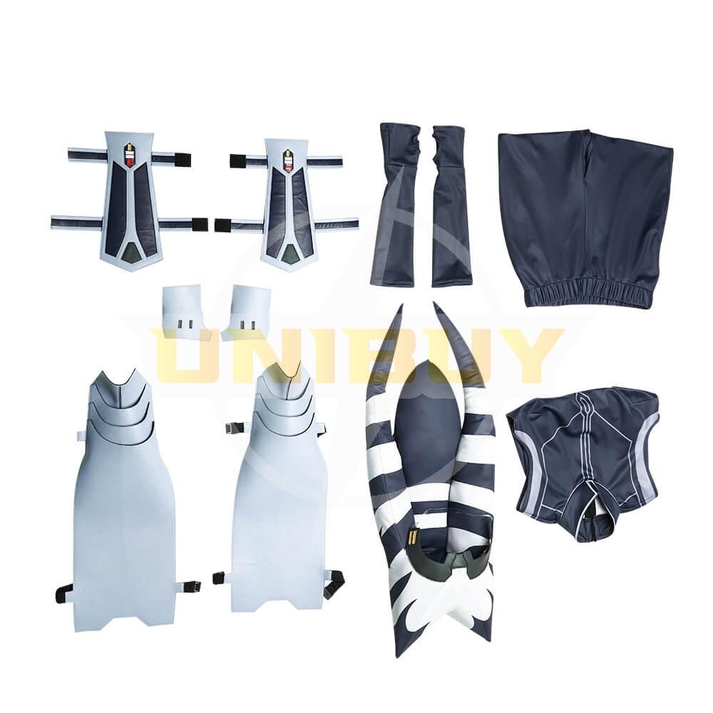 Star Wars The Clone Wars Ahsoka Tano Costume Cosplay Suit Women's Outfits