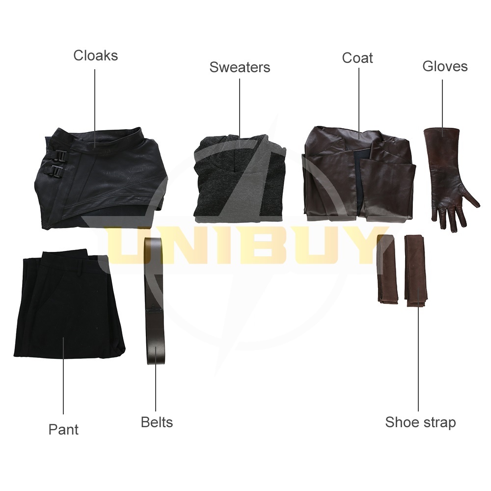 Star Wars 8 Luke Skywalker Costume Cosplay Black Suit