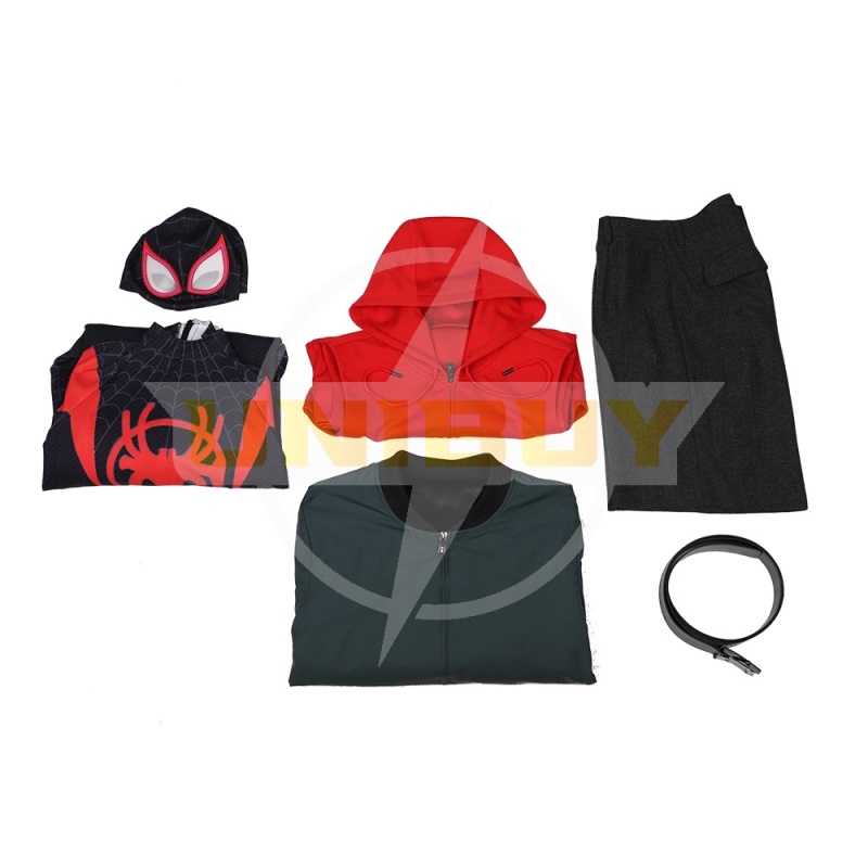 Spider Man: Into the Spider Verse Miles Morales Costume Cosplay Suit With Jacket Unibuy