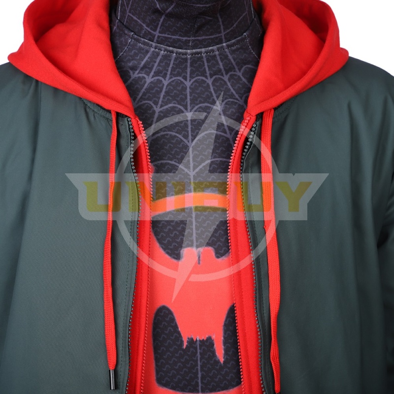 Spider Man: Into the Spider Verse Miles Morales Costume Cosplay Suit With Jacket Unibuy