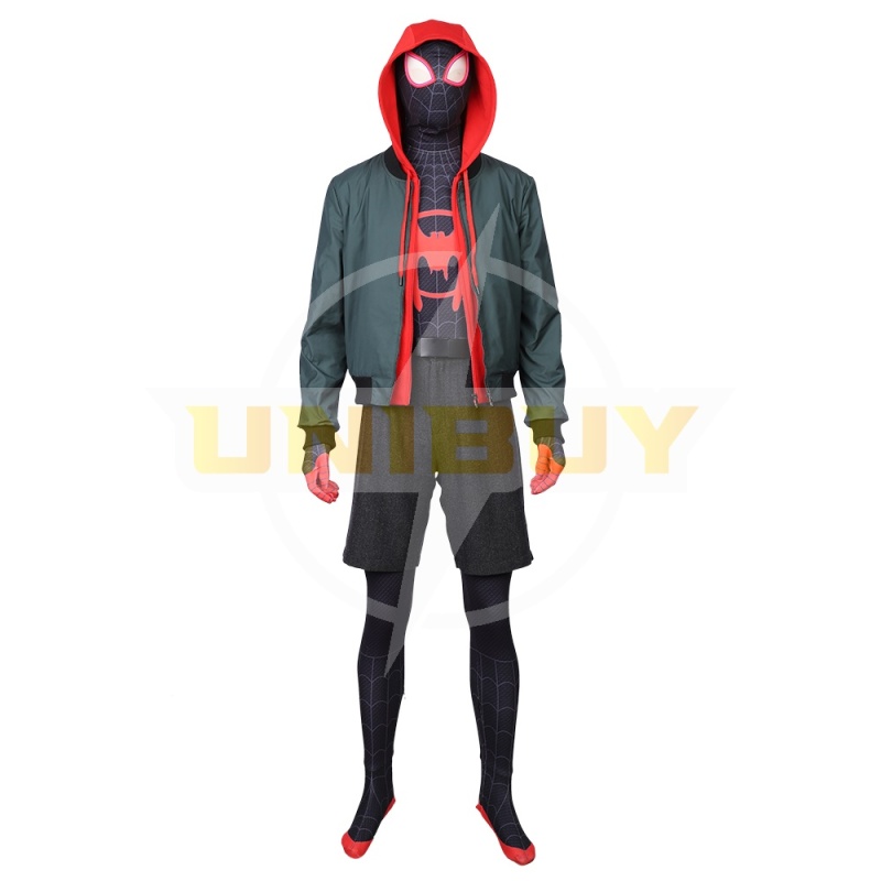 Spider Man: Into the Spider Verse Miles Morales Costume Cosplay Suit With Jacket Unibuy