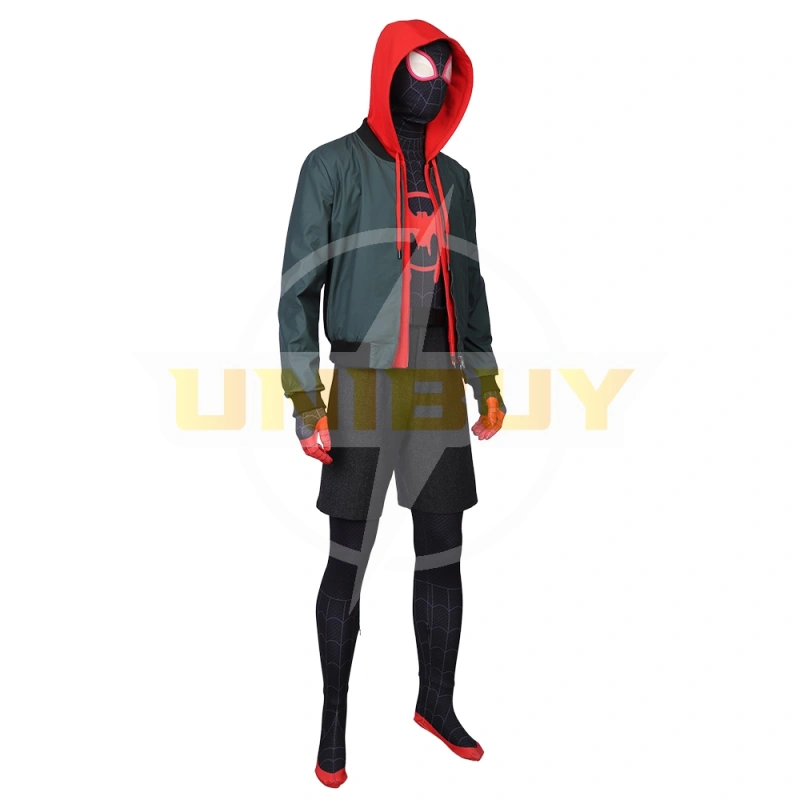 Spider Man: Into the Spider Verse Miles Morales Costume Cosplay Suit With Jacket Unibuy