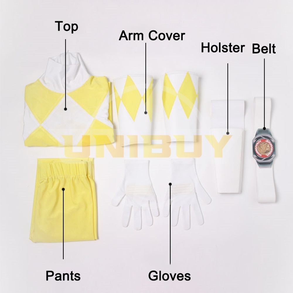 Power Yellow Ranger Costume Cosplay Suit Rangers Unibuy