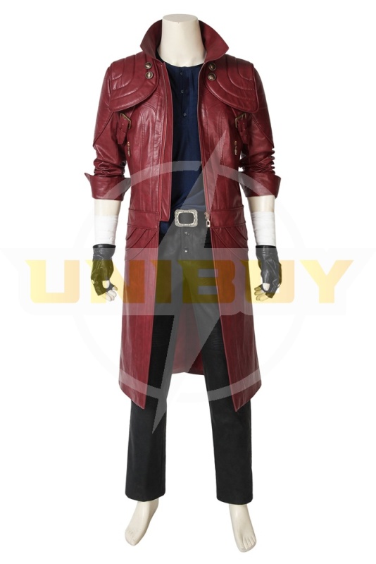 Devil May Cry V DMC 5 Dante Cosplay Costume Red Leather Coat Outfit Unibuy