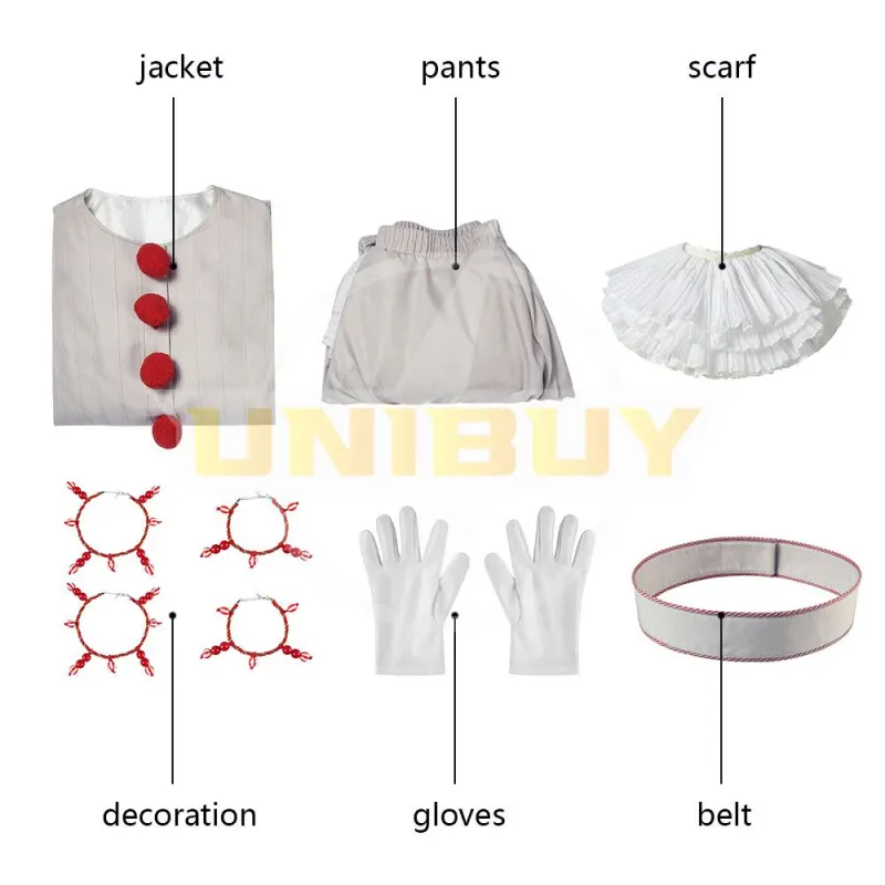 IT chapter 2 Pennywise the Dancing Clown Costume Cosplay Suit Unibuy