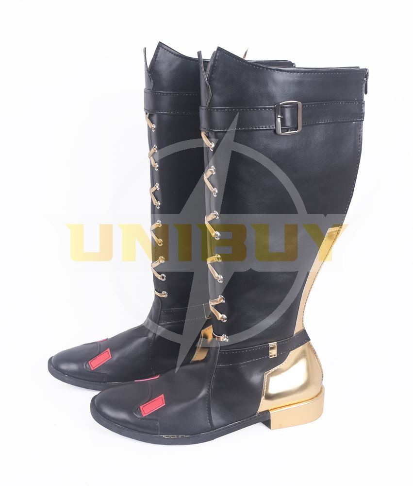 Overwatch OW Elizabeth Caledonia Calamity Ashe Black Cosplay Shoes Women Long Boots Version 1 Unibuy