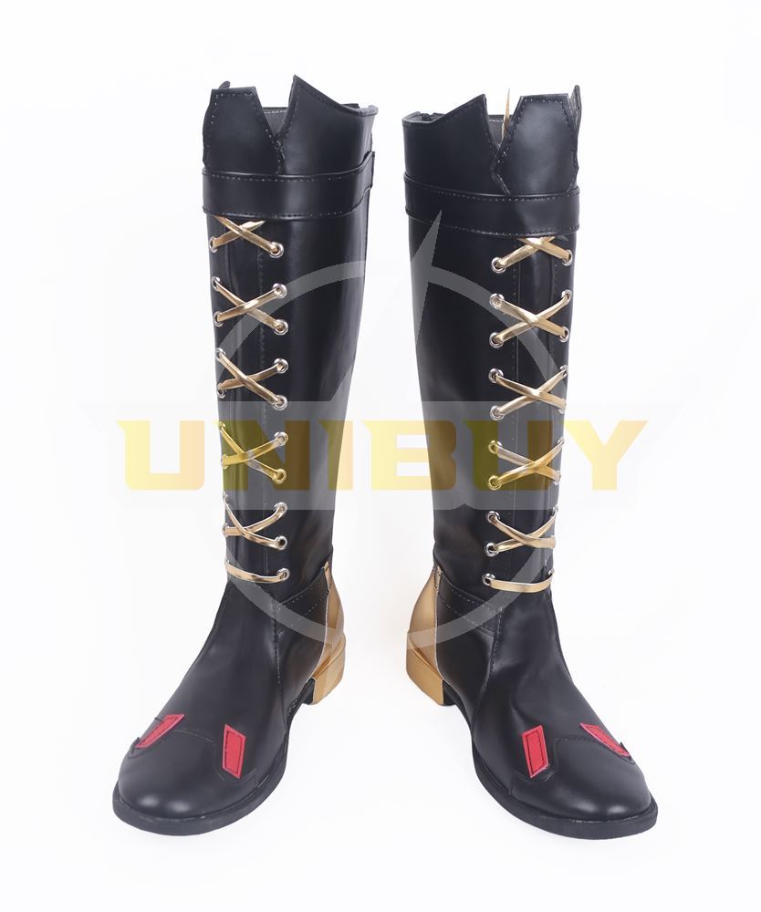 Overwatch OW Elizabeth Caledonia Calamity Ashe Black Cosplay Shoes Women Long Boots Version 1 Unibuy