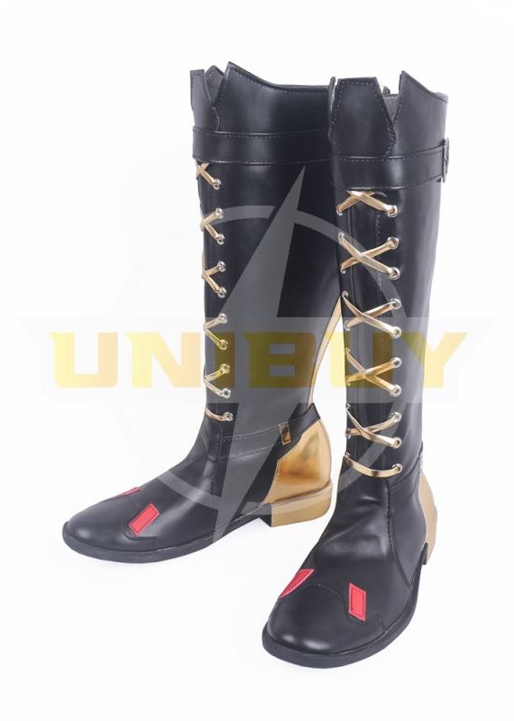 Overwatch OW Elizabeth Caledonia Calamity Ashe Black Cosplay Shoes Women Long Boots Version 1 Unibuy
