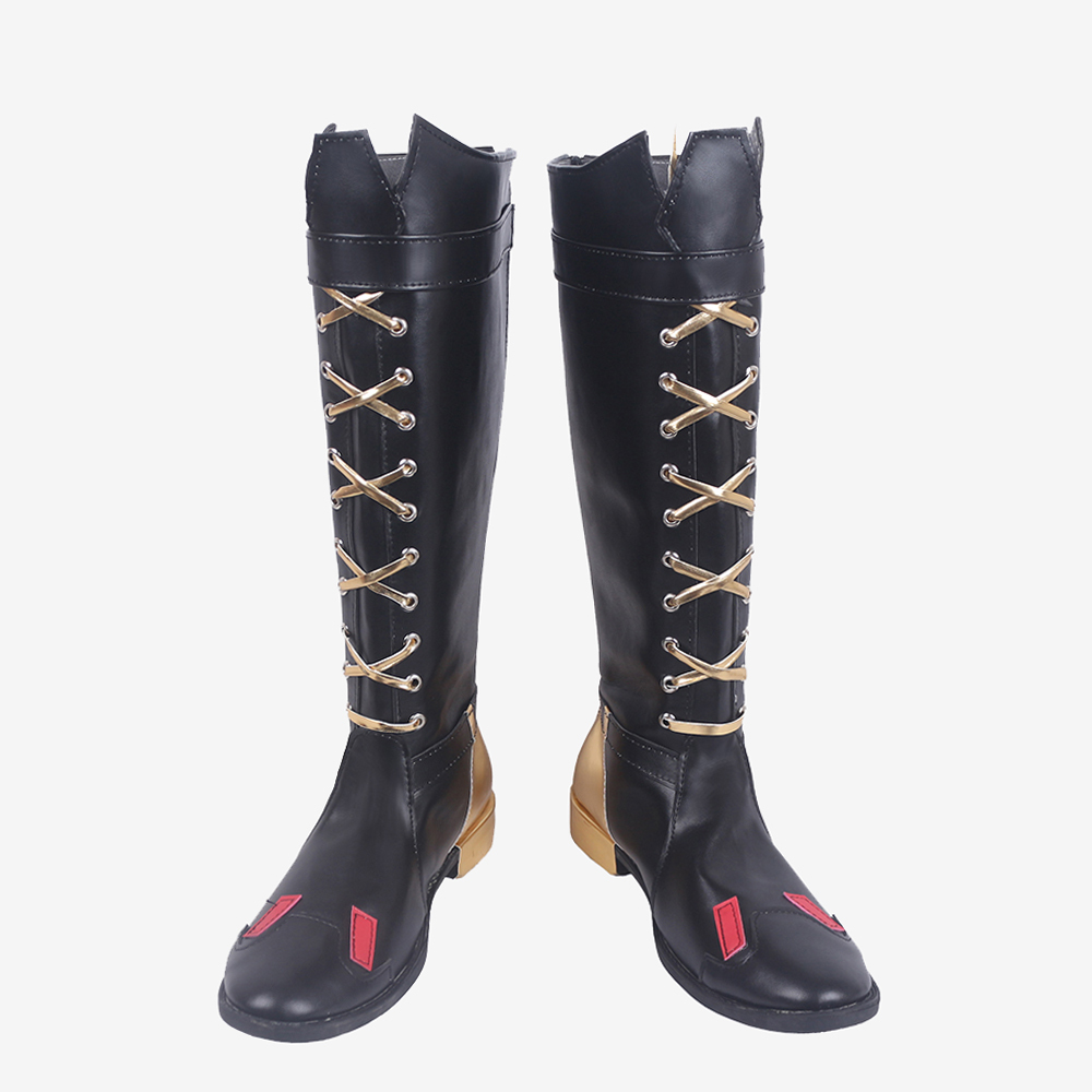 Overwatch OW Elizabeth Caledonia Calamity Ashe Black Cosplay Shoes Women Long Boots Version 1 Unibuy