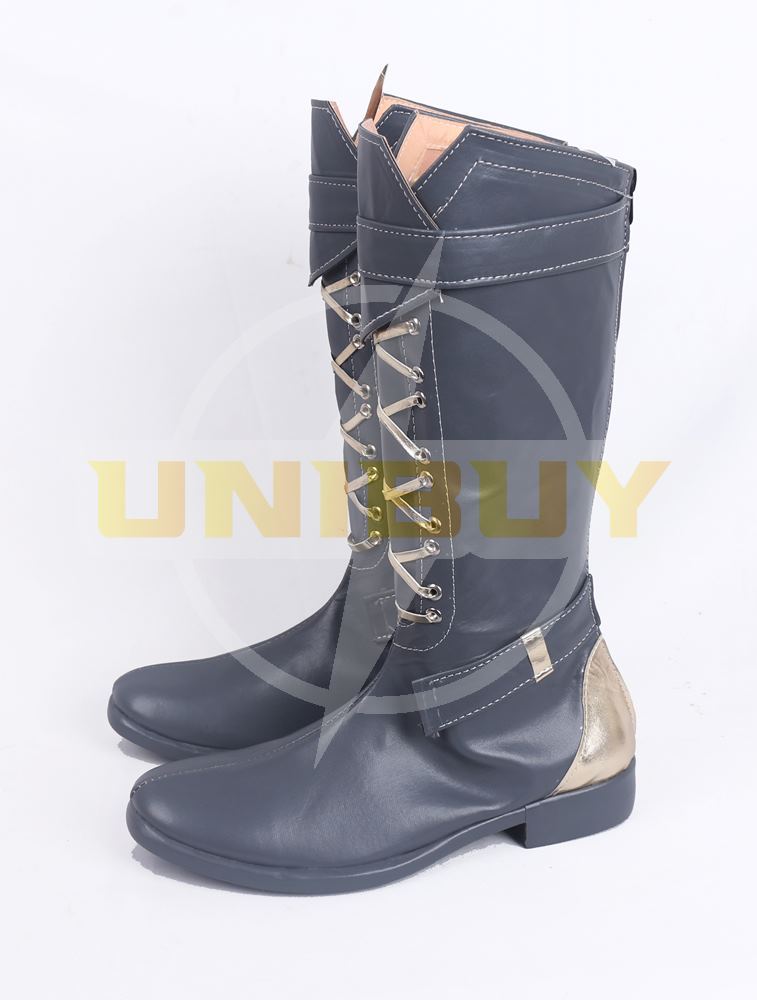 Overwatch OW Elizabeth Caledonia Calamity Ashe Gray Cosplay Shoes Women Long Boots Unibuy