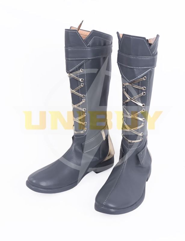 Overwatch OW Elizabeth Caledonia Calamity Ashe Gray Cosplay Shoes Women Long Boots Unibuy