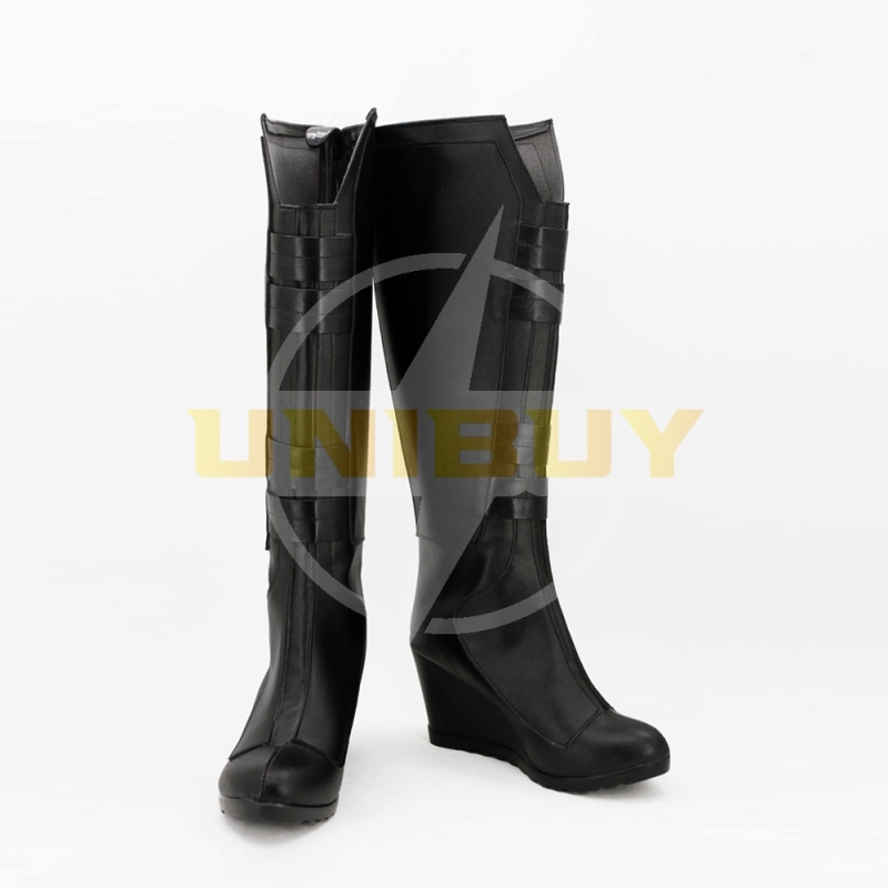 Captain America :Civi War Black Widow Cosplay Shoes Black Long Women Boots Unibuy