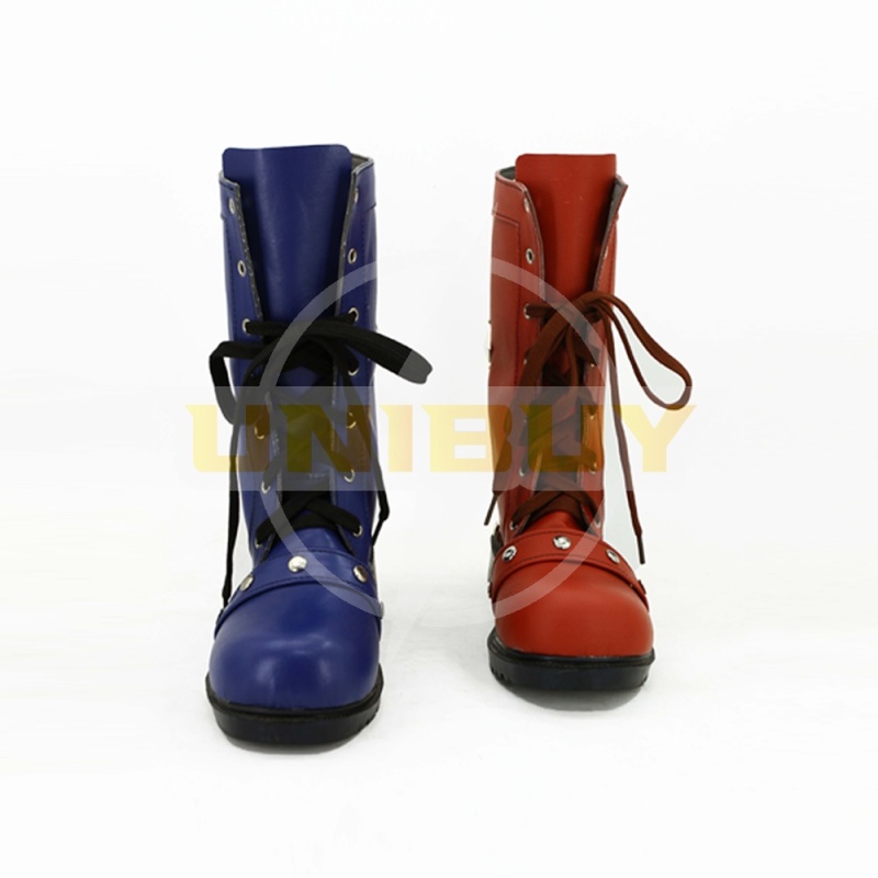 Batman Arkham Knight Harley Quinn Shoes Cosplay Red Blue Rivet Women Boots Unibuy