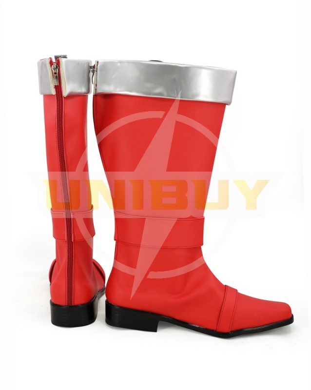 Red Ranger Lucky Shoes Cosplay Uchu Sentai Men Boots Unibuy
