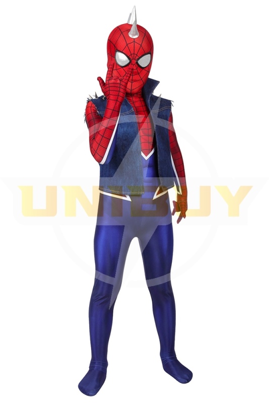 Spider-Punk Costume Cosplay Suit Kids Hobart Brown Spider-Man PS4 Unibuy