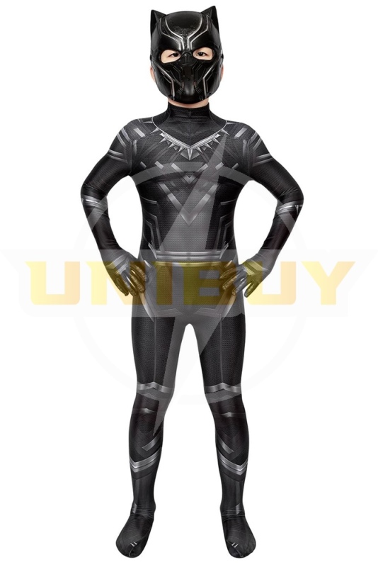 Black Panther Costume Cosplay Suit Kids T'Challa Captain America Civil War Unibuy