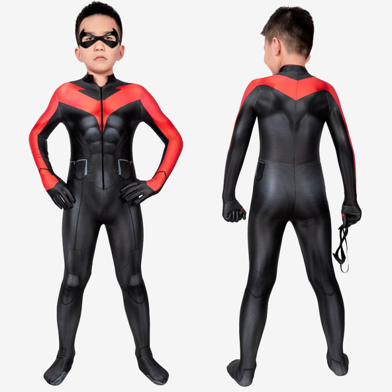 Teen Titans: The Judas Contract Nightwing Costume Cosplay Suit Kids Dick Grayson Unibuy