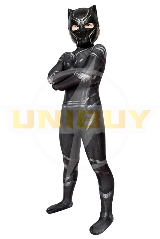 Black Panther Costume Cosplay Suit Kids T'Challa Captain America Civil War Unibuy