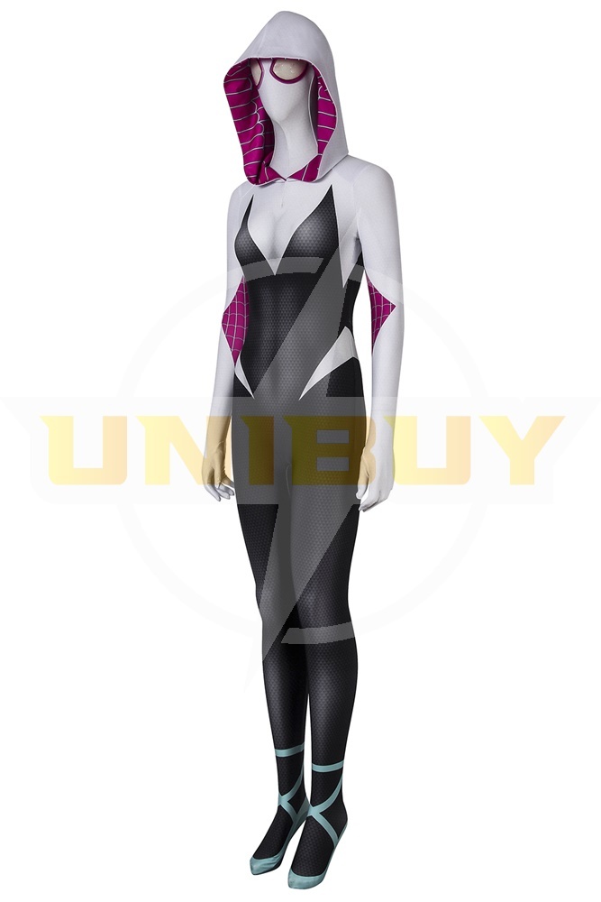 Spider-Gwen Costume Cosplay Gwen Stacy Spider-Man Into the Spider-Verse Suit Unibuy
