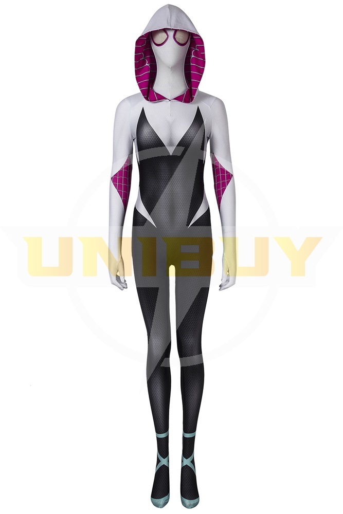 Spider-Gwen Costume Cosplay Gwen Stacy Spider-Man Into the Spider-Verse Suit Unibuy