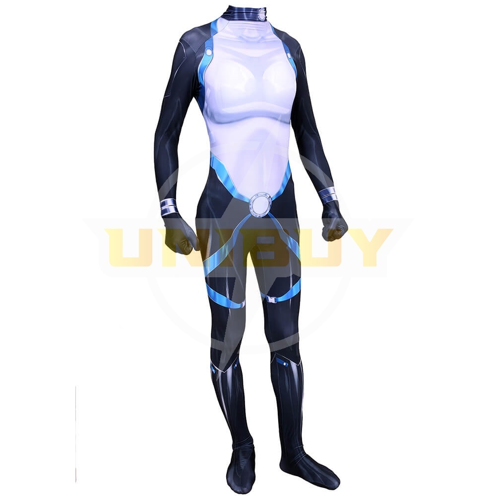 X-Men Domino Costume Cosplay Suit Neena Thurman Jumpsuit Bodysuit Unibuy