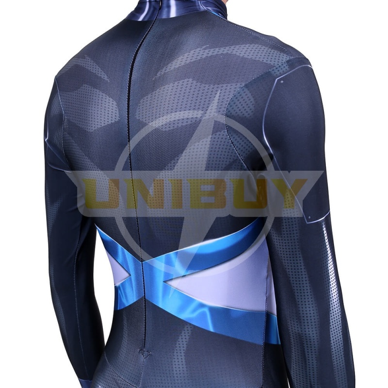 X-Men Domino Costume Cosplay Suit Neena Thurman Jumpsuit Bodysuit Unibuy