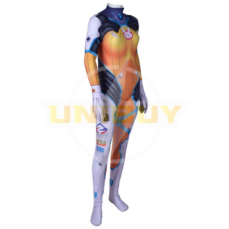Overwatch D.VA Blueberry Costume Cosplay Outfits Jumpsuit Bodysuit Unibuy
