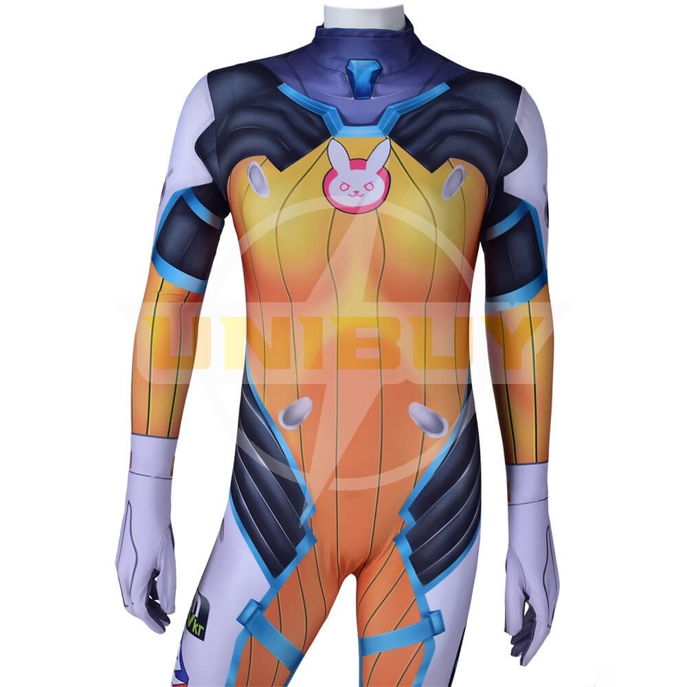 Overwatch D.VA Blueberry Costume Cosplay Outfits Jumpsuit Bodysuit Unibuy
