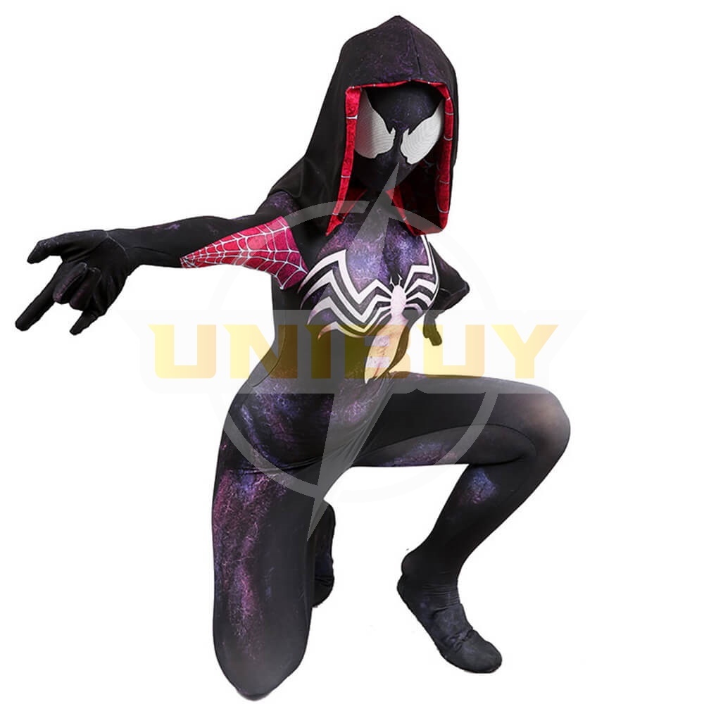 Spider Gwen Stacy Venom Costume Cosplay Suit Purple Bodysuit For Kids Adult Unibuy