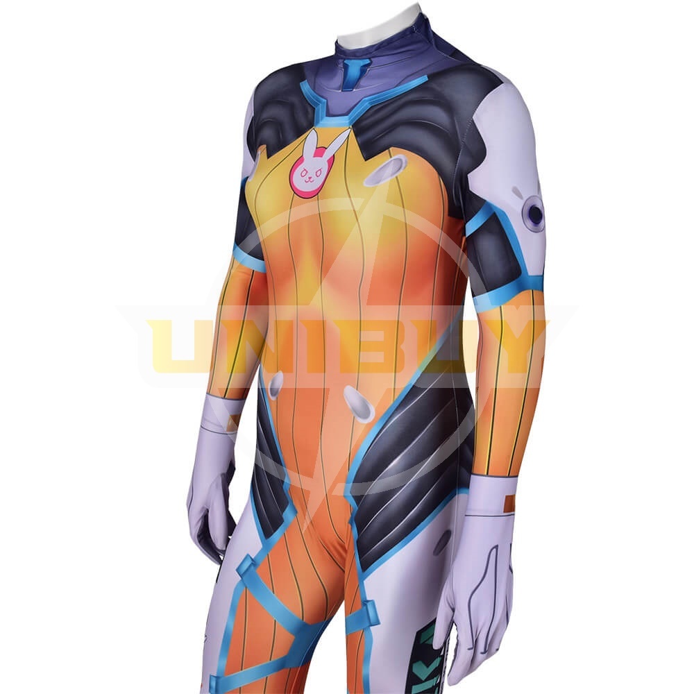 Overwatch D.VA Blueberry Costume Cosplay Outfits Jumpsuit Bodysuit Unibuy
